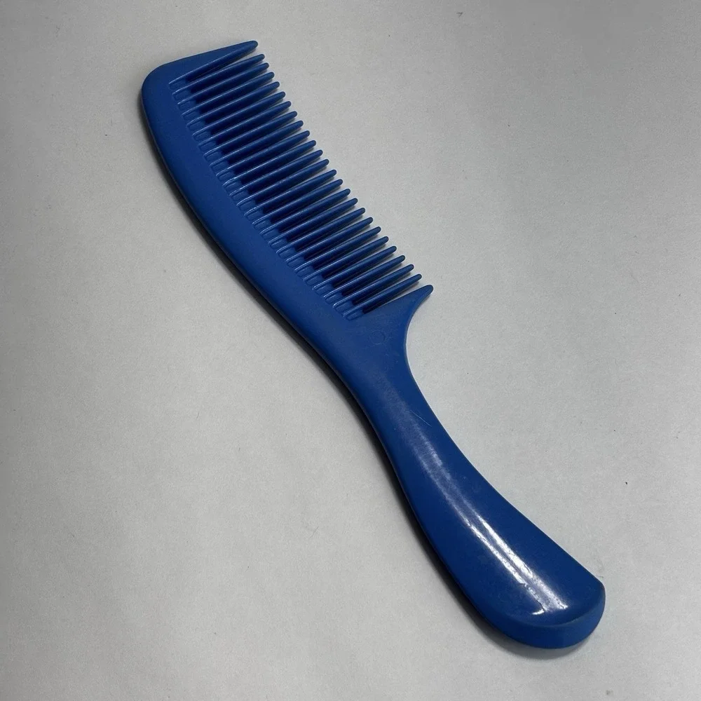 Dupont Vintage Blue Wide Handled Detangling Comb Made In USA 9